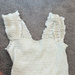 Urban Outfitters White Ruffled Top